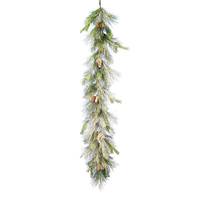 View 6' x 15" Artificial Frosted Myers Pine Garland