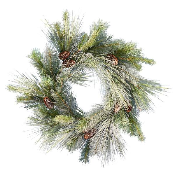 24" Artificial Frosted Myers Pine