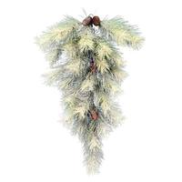 Vickerman 30" Artificial Frosted Norfolk Pine Teardrop