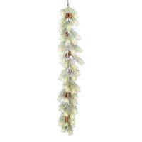 Vickerman 6' x 14" Artificial Norfolk Frosted Pine Garland