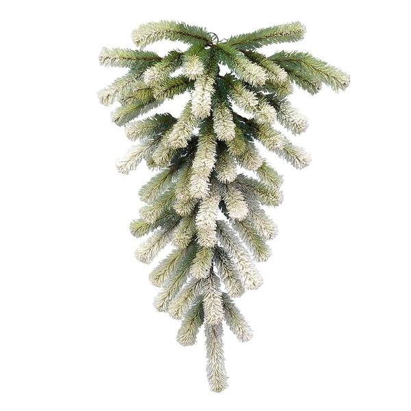 30" Artificial Frosted Jack Pine Teardrop