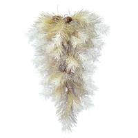 Vickerman 30" Artificial Frosted Japanese White Pine Teardrop
