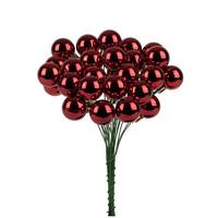 Vickerman 6" x 1" Red Shiny Ball Ornament Pick (2 pack)