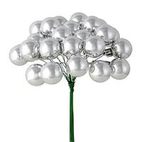 Vickerman 6" Silver Shiny Ball Pick (2 pack)