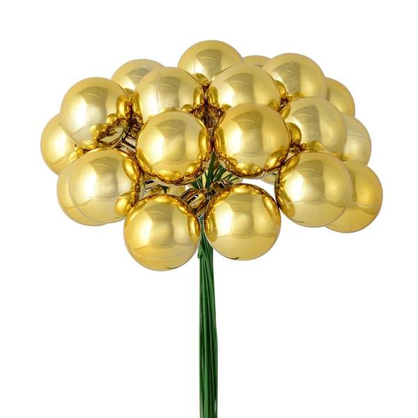 6" Gold Shiny Ball Pick (2 pack)