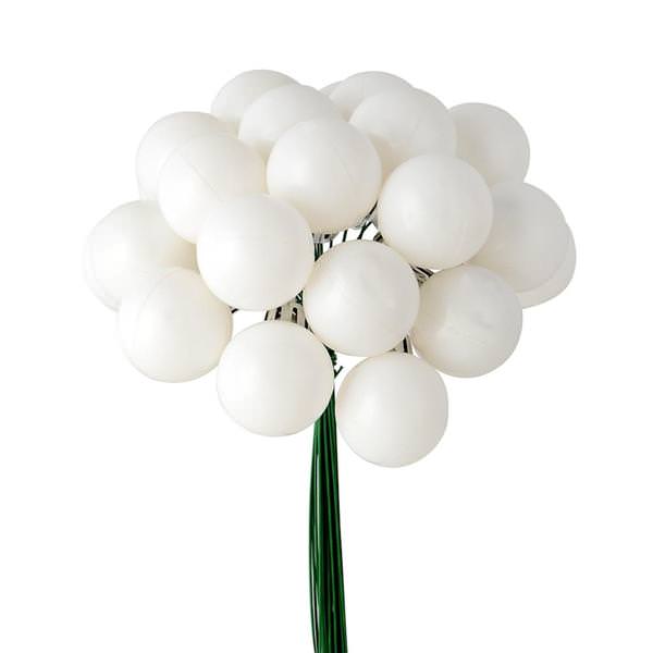 6" White Shiny Ball Pick (2 pack)