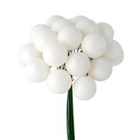 Vickerman 6" White Shiny Ball Pick (2 pack)
