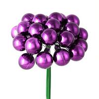 Vickerman 6" Plum Shiny Ball Pick (2 pack)
