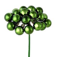 Vickerman 6" Moss Green Shiny Ball Pick (2 pack)