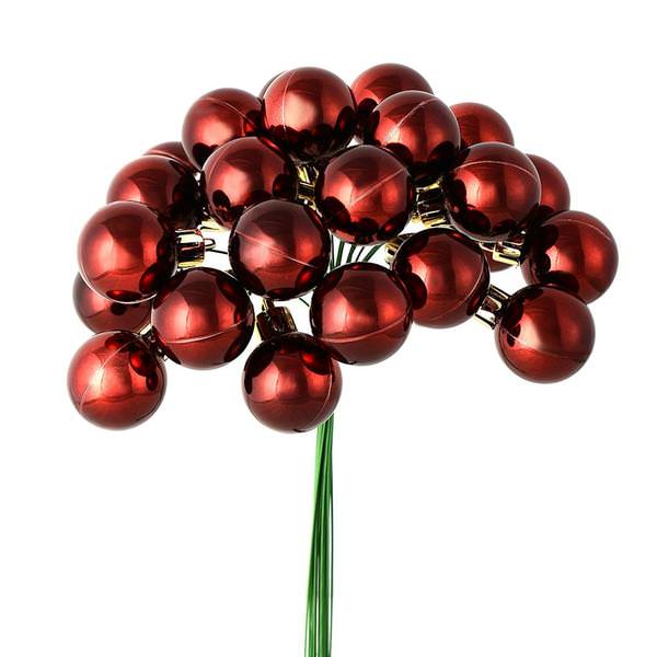 6" Burgundy Shiny Ball Pick (2 pack)