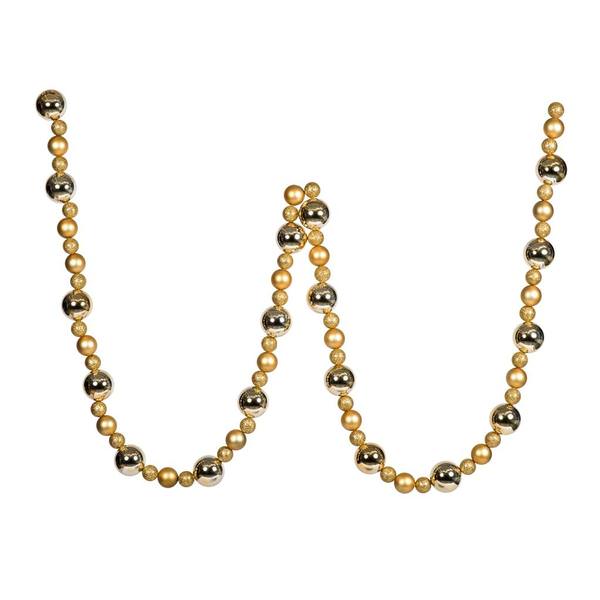 9' Gold Assorted Ball Garland