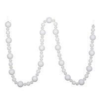 Vickerman 9' White Assorted Ball Garland