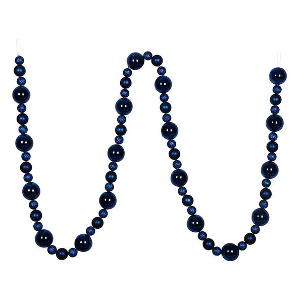 9' Midnight Blue Assorted Ball Garland
