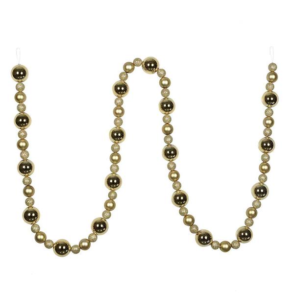 9' Champagne Assorted Ball Garland