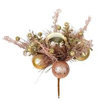 Vickerman 10" Champagne / Rose Gold Ornament Pick (2 pack)