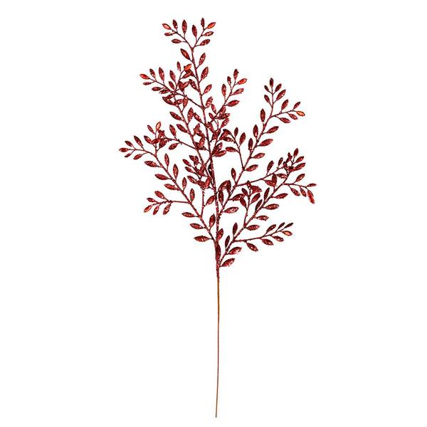 25" Burgundy Ruscus Glitter Jewel Spray (12 pack)