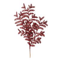 Vickerman 22" Burgundy Bipinnate Glitter Leaf Spray (12 pack)