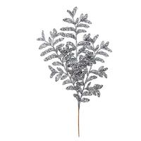Vickerman 22" Gunmetal Bipinnate Glitter Leaf Spray (12 pack)