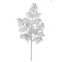 Vickerman 22" Silver Glitter Lace Holly Leaf Spray (12 pack)