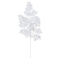 Vickerman 22" White Glitter Lace Holly Leaf Spray (12 pack)