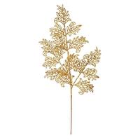 Vickerman 22" Antique Gold Glitter Lace Holly Leaf Spray (12 pack)