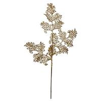 Vickerman 22" Gold Glitter Lace Holly Leaf Spray (12 pack)