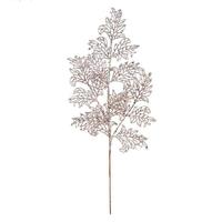 Vickerman 22" Rose Gold Glitter Lace Holly Leaf Spray (12 pack)
