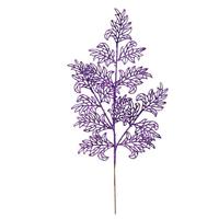 Vickerman 22" Purple Glitter Lace Holly Leaf Spray (12 pack)