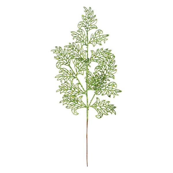 22" Lime Glitter Lace Holly Leaf Spray (12 pack)