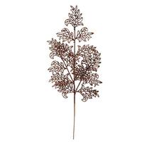 Vickerman 22" Chocolate Glitter Lace Holly Leaf Spray (12 pack)
