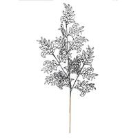 Vickerman 22" Gunmetal Glitter Lace Holly Leaf Spray (12 pack)