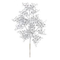 Vickerman 22" Silver Glitter Mini Ruscus Leaf Spray (12 pack)