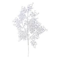 Vickerman 22" White Glitter Mini Ruscus Leaf Spray (12 pack)