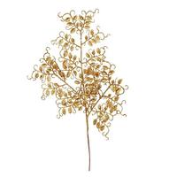Vickerman 22" Antique Gold Glitter Mini Ruscus Leaf Spray (12 pack)