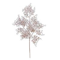 Vickerman 22" Rose Gold Glitter Mini Ruscus Leaf Spray (12 pack)