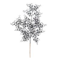 Vickerman 22" Gunmetal Glitter Mini Ruscus Leaf Spray (12 pack)
