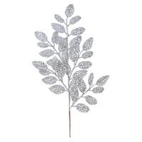 Vickerman 22" Silver Glitter Loral Leaf Spray (12 pack)