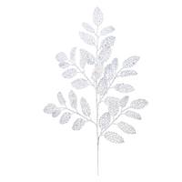 Vickerman 22" White Glitter Loral Leaf Spray (12 pack)