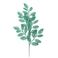 Vickerman 22" Turquoise Glitter Loral Leaf Spray (12 pack)