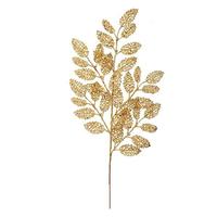 Vickerman 22" Antique Gold Glitter Loral Leaf Spray (12 pack)