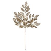 Vickerman 22" Gold Glitter Loraler Leaf Spray (12 pack)