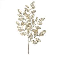Vickerman 22" Champagne Glitter Loral Leaf Spray (12 pack)