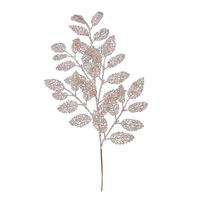 Vickerman 22" Rose Gold Glitter Loral Leaf Spray (12 pack)