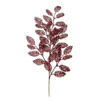 Vickerman 22" Burgundy Glitter Loral Leaf Spray (12 pack)
