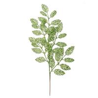 Vickerman 22" Lime Glitter Loral Leaf Spray (12 pack)