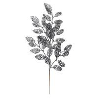 Vickerman 22" Gunmetal Glitter Loral Leaf Spray (12 pack)