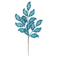 Vickerman 22" Turquoise Glitter Mistletoe Leaf Spray (12 pack)