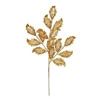 Vickerman 22" Antique Gold Glitter Mistletoe Leaf Spray (12 pack)