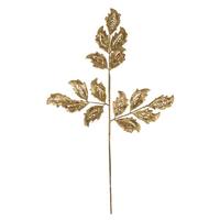 Vickerman 22" Gold Glitter Mistletoe Leaf Spray (12 pack)