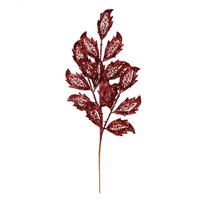 Vickerman 22" Burgundy Glitter Mistletoe Leaf Spray (12 pack)